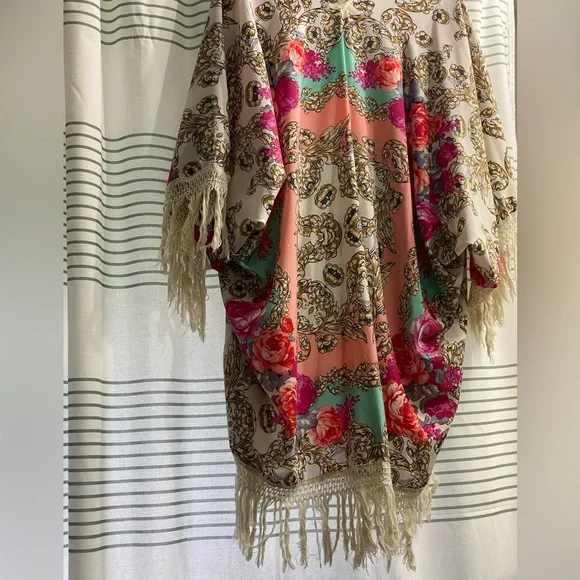 BONGO Floral Multicolor kimono - Picture 8 of 11